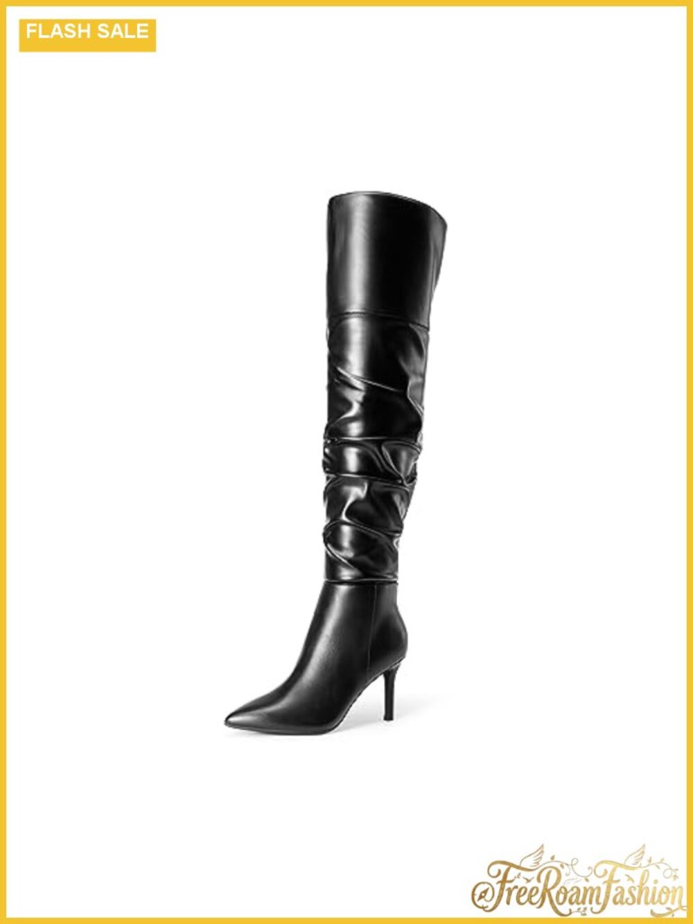 Women's Faux Leather Over The Knee Stiletto Heel Boots